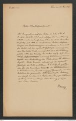 k.k. naturhistorisches Hofmuseum, Intendanzakten 1885-1896 (Hauer), Aktenzahl Z.210/1887, Seite 1